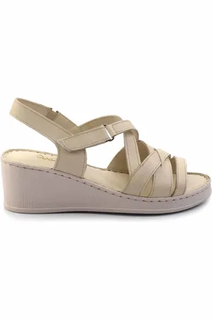 Disney Beigefarbene Schuhe Aus Echtem Leder Mit Keilabsatz K 05466057203 für Damen - 40