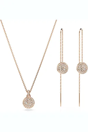 Swarovski Miteora Rosé Goldfarbene Kette Und Ohrhänger Set 5683451 für Damen - One Size