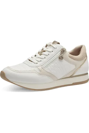 Tamaris Kısa Spor Ayakkabı Kısa 1-23603-42 Bej 147 Kırık Beyaz Tarak Lederimitat/ Textil für Damen - 38