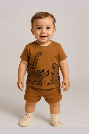 Denokids Dinosaurier-baby-t-shirt-set Mit Camisole-shorts für Herren - 18–24 Monate