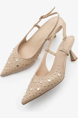 Marjin Stiletto-schuhe – Spitze Zehen, Besetzt, Taki, Slingback-absatz, Rofen - 37