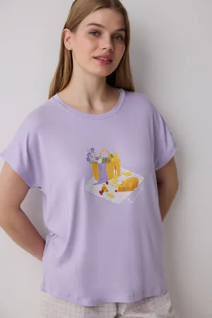Penti Bon Vivant Flieder T-shirt für Damen - L