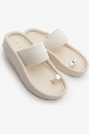 Marjin Satin Banded Casual Hausschuhe Stoned Flip Flops Lusven für Damen - 39
