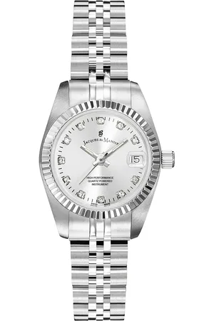 JACQUES DU MANOIR Inspiration Uhr Silber Nro.02 für Damen - One Size