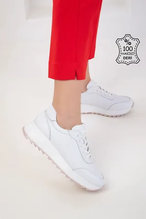 SOHO Weißer Sneaker Aus Echtem Leder für Damen - 40