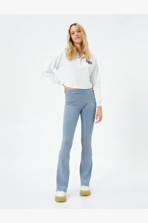 Koton Leggings Mit Ausgestelltem Bein Und Geripptem Elastischem Bund für Damen - XS