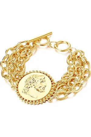 Lulu & Jane Modeschmuck Kolband Kol Band Gelbgold für Damen - One Size