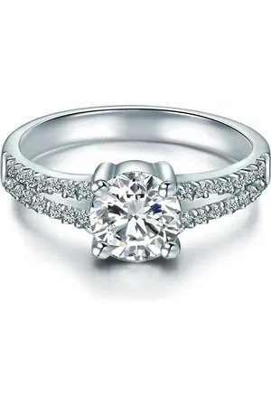 Trilani Silberring Ring Sterling Silber Zirkonia Weiß für Damen - 52