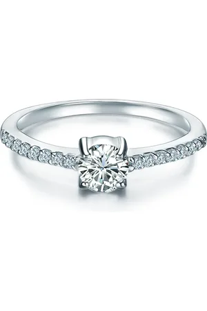 Trilani Silberring Ring Sterling Silber Zirkonia Weiß für Damen - 47