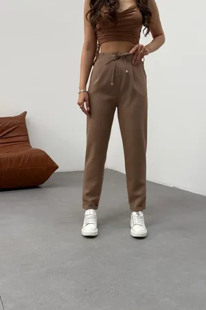 BİKELİFE Hose Aus Elastischem Stoff Mit Hoher Taille Und Knöchellanger Taille für Damen - 46