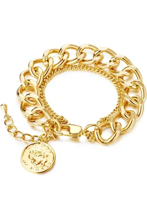 Lulu & Jane Modeschmuck Kolband Kol Band Gelbgold für Damen - One Size