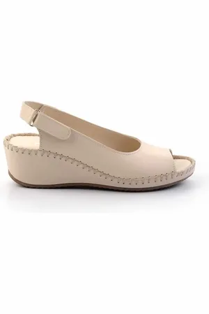 Disney Beigefarbene Schuhe Aus Echtem Leder Mit Keilabsatz K 05717250403 für Damen - 37