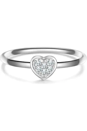 Glanzstücke Silberring Ring Sterling Silber Zirkonia Weiß für Damen - 58