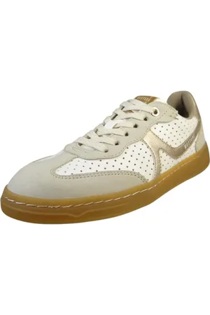 Mustang Low Sneaker Low Top 1511302 Creme 243 Ivory/taupe Kunstleder für Damen - 39