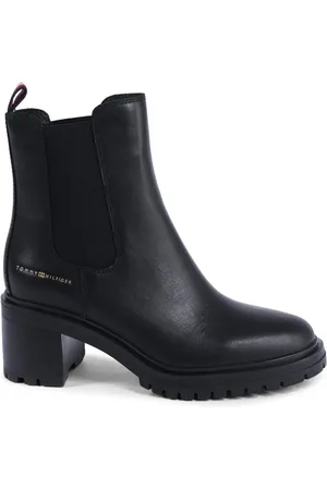 Tommy Hilfiger Stiefel Mit -logo, Gummisohle, Elastischem Seitenteil, Absatz, Stilvoll Aussehende Stiefel In für Damen - 40