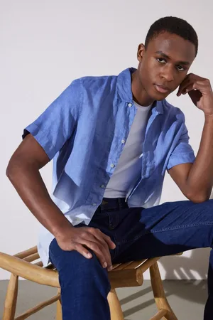 Brooks Brothers Weißes Hemd Mit Bequemer Passform, Entspannter Passform, Apash-revers, Kurzen Ärmeln Und Batikmuster für Herren - L