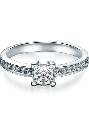 Trilani Silberring Ring Sterling Silber Zirkonia Weiß für Damen - 49