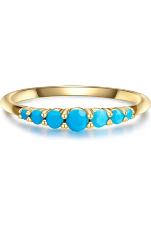 Glanzstücke Silberring Yüzük Sterling Silber Gelbgold Türkis (rek.) für Damen - 48