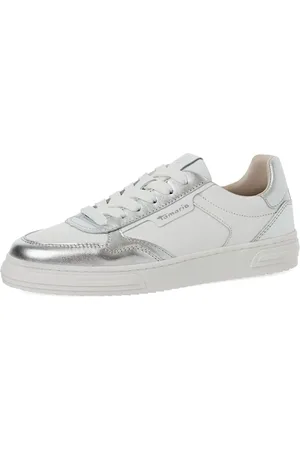 Tamaris Low Sneaker Low Top 1-23617-42 941 Silver Leder Und Textil für Damen - 37