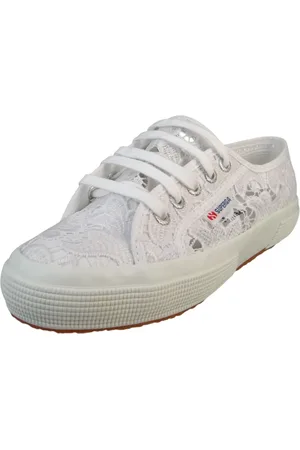 Superga Low Sneaker 2750 Macrame Low Top S81219w 900 White Textil für Damen - 38