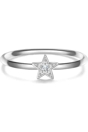 Glanzstücke Silberring Ring Sterling Silber Zirkonia Weiß für Damen - 52