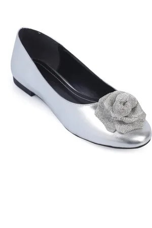 Capone Outfitters Ballerinas Mit Runder Zehenpartie Und Blumenmuster für Damen - 40