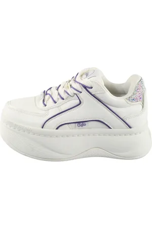 Buffalo Low Sneaker Orcus Luxe Low Top White/purple Kunstleder für Damen - 40