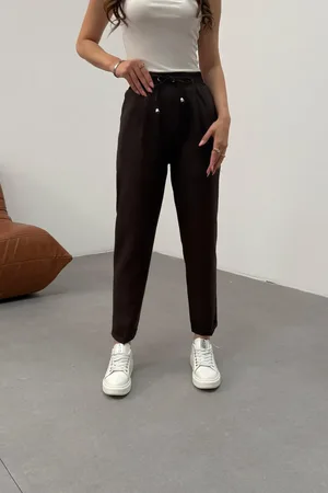 BİKELİFE Hose Aus Elastischem Stoff Mit Hoher Taille Und Knöchellanger Taille für Damen - 36