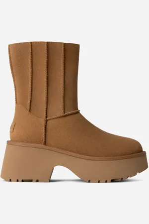UGG ® Classic Twin Seam New Heights Boot für Damen in Brown, Größe 37, Veloursleder