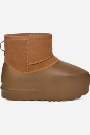 UGG ® Classic Mini Pumped Molded Boot für Damen in Brown, Größe 39.5, Veloursleder