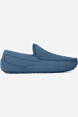 UGG ® Ascot Hausschuh für Herren | ® EU in Blue, Größe 40, Veloursleder