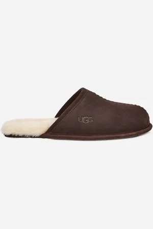 UGG ® Scuff Deco Hausschuh für Herren in Brown, Größe 40, Veloursleder