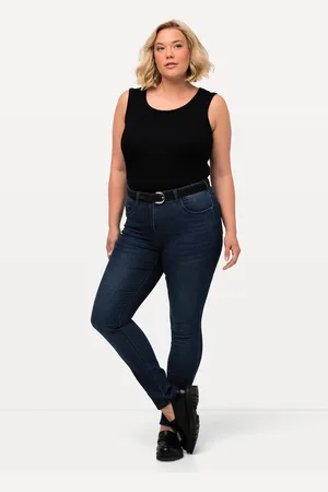 Ulla Popken Große Größen Skinnyjeans Sarah, Damen, , Größe: 42, Baumwolle/Polyester/Viskose