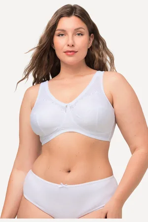 Ulla Popken Große Größen Entlastungs-BH Kelly, Damen, , Größe: 100C, Synthetische Fasern/Baumwolle/Polyester