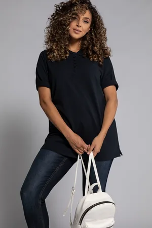 Ulla Popken Große Größen Poloshirt, Damen, , Größe: 46/48, Baumwolle