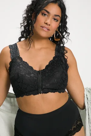 Ulla Popken Große Größen Bralette, Damen, , Größe: 100B, Baumwolle/Synthetische Fasern/Elasthan