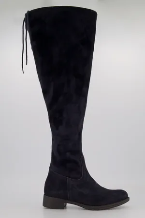 Ulla Popken Overknee-Stiefel, Damen, , Größe: 42, Polyester/Leder
