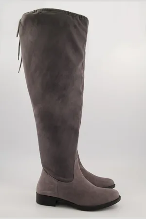Ulla Popken Overknee-Stiefel, Damen, , Größe: 39, Polyester/Leder