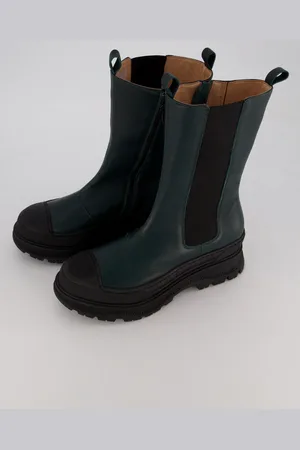 Ulla Popken Chelsea-Boots, Damen, , Größe: 38, Leder