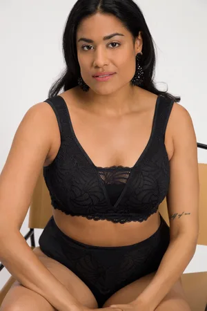 Ulla Popken Große Größen Bralette, Damen, , Größe: 100B, Synthetische Fasern/Elasthan