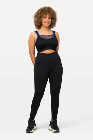 Ulla Popken Große Größen Sportleggings, Damen, , Größe: 42/44, Polyester/Elasthan