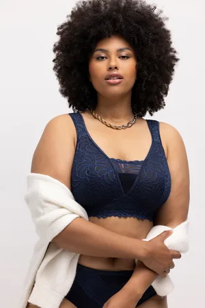 Ulla Popken Große Größen Bralette, Damen, , Größe: 100B, Synthetische Fasern/Elasthan
