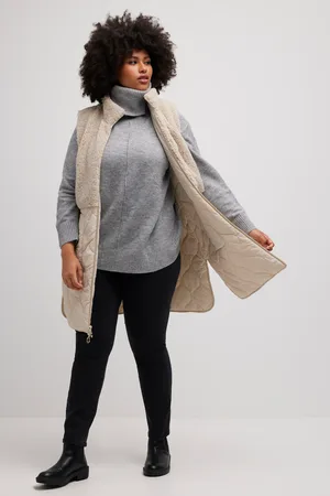 Ulla Popken Große Größen Wendeweste, Damen, , Größe: 42/44, Polyester/Synthetische Fasern