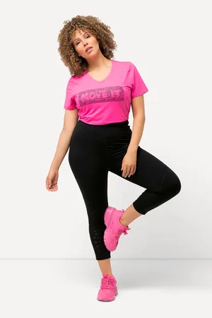 Ulla Popken Große Größen 7/8-Sportleggings, Damen, , Größe: 42/44, Synthetische Fasern/Elasthan
