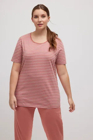 Ulla Popken Große Größen Pyjamashirt, Damen, , Größe: 42/44, Baumwolle