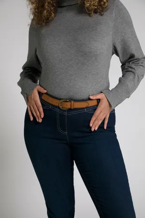 Ulla Popken Große Größen Ledergürtel, Damen, , Größe: 95, Leder