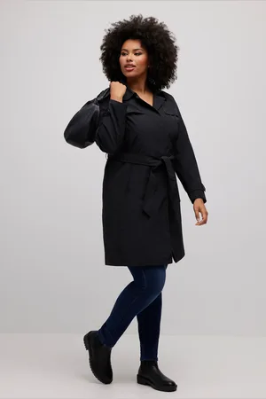 Ulla Popken Große Größen Trenchcoat, Damen, , Größe: 42/44, Baumwolle/Synthetische Fasern