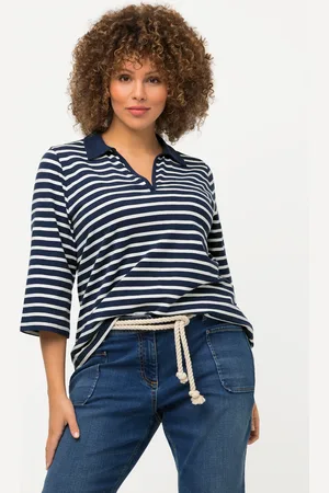 Ulla Popken Große Größen Poloshirt, Damen, , Größe: 42/44, Baumwolle
