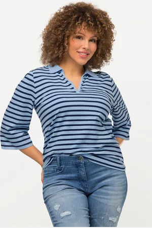 Ulla Popken Große Größen Poloshirt, Damen, , Größe: 46/48, Baumwolle