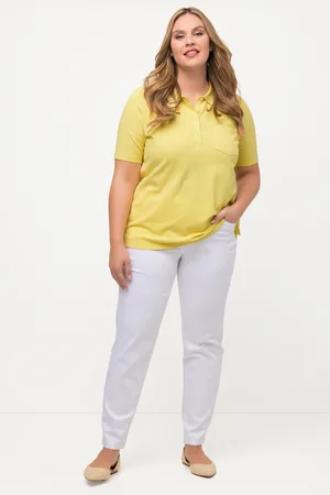 Ulla Popken Große Größen Poloshirt, Damen, , Größe: 46/48, Baumwolle